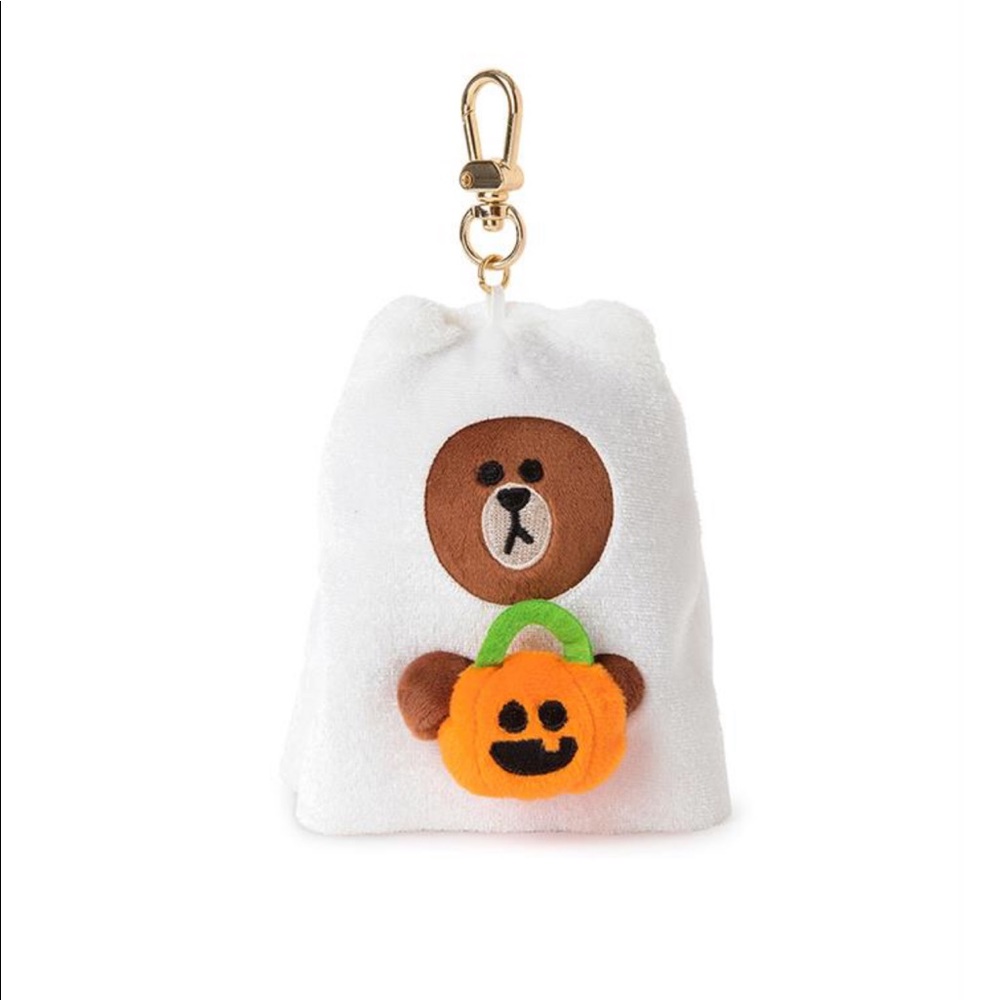 👻 Line Friends Halloween Ghost Charm Plush Doll